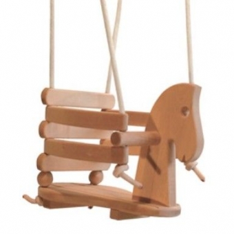 houten babyschommel paard