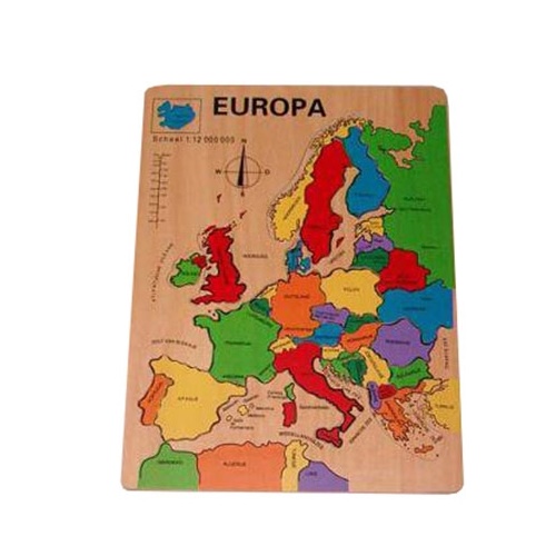 motief domein motief Educatieve Houten Legpuzzel Europa