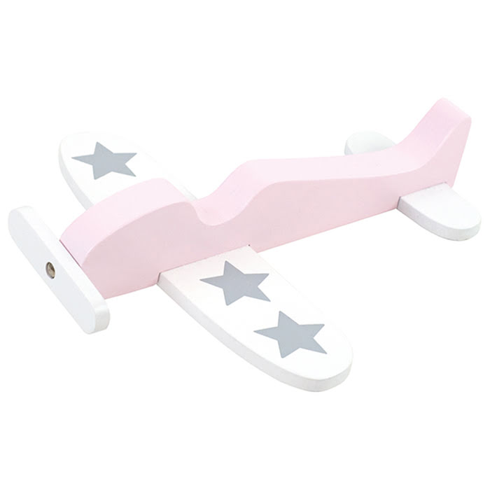 Houten speelgoed Vliegtuig roze