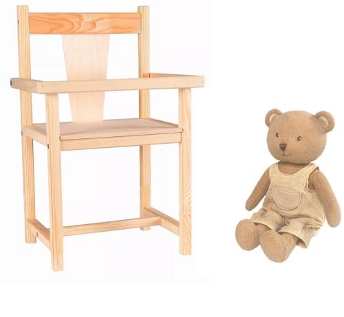 Blank Houten Poppenstoeltje