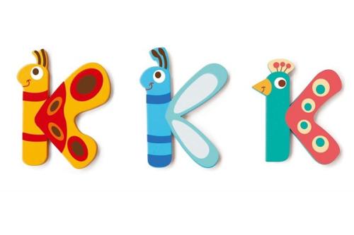 Houten Deurletter Dieren K