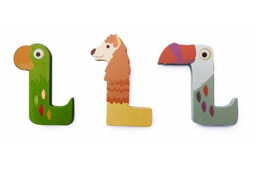 Houten Deurletter Dieren L