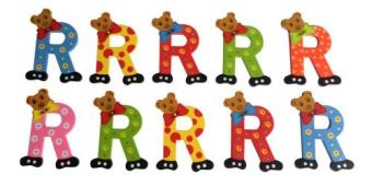 houten deurletter naamletter R