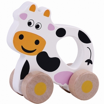 houten grijpspeeltje koe