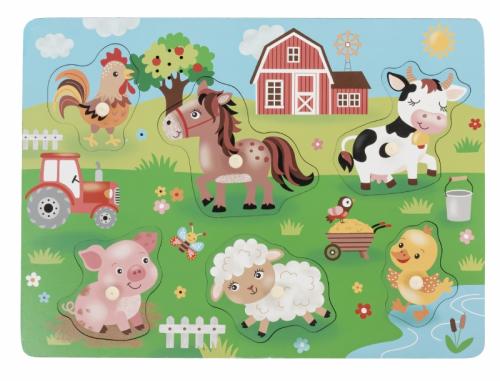 Grote Knoppen Puzzel Boerderij met Geluid
