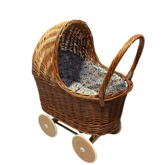 rieten poppenwagen floral blush Hollie