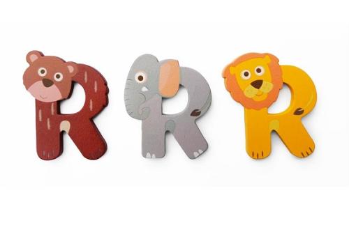 Houten Deurletter Dieren R