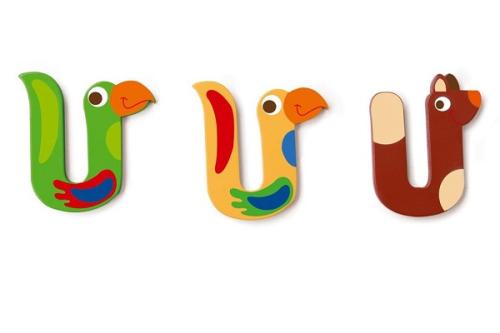 Houten Deurletter Dieren U