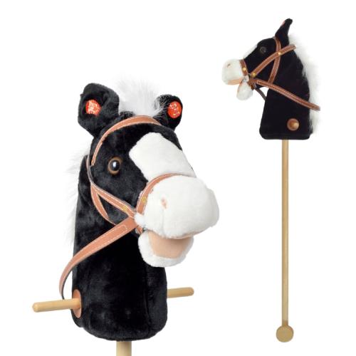 Stokpaardje Zwart met Geluid Shadow