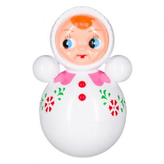 Tuimelaar Roly Poly Meisje Wit Roze