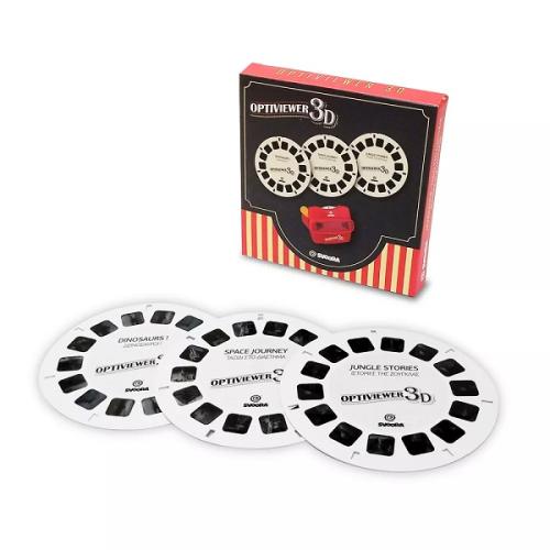 3D Viewmaster schijven. Dino, Jungle en Space.