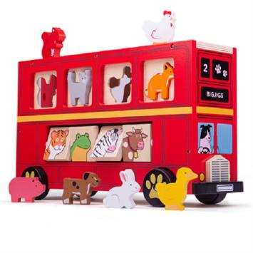 Vormenstoof Dierenbus bigjigs