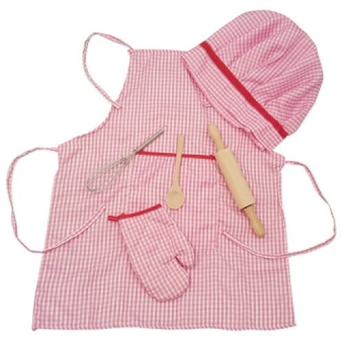 Keukenschortje met Muts Roze