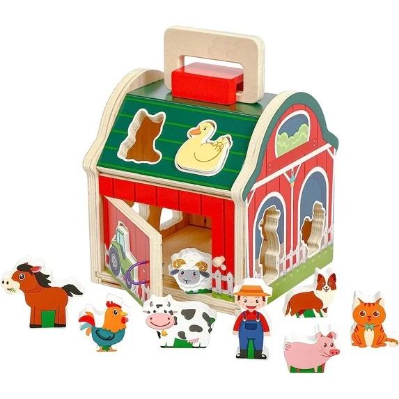 sorteer-vormen-speelhuisje-boerderij